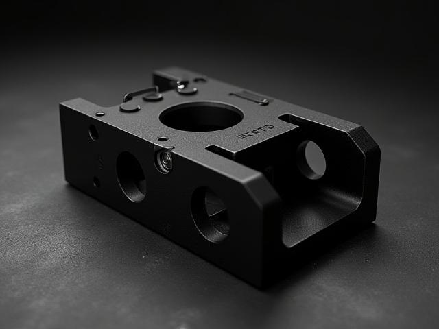 Thick, structural industrial carbon fiber component with machined holes and inserts