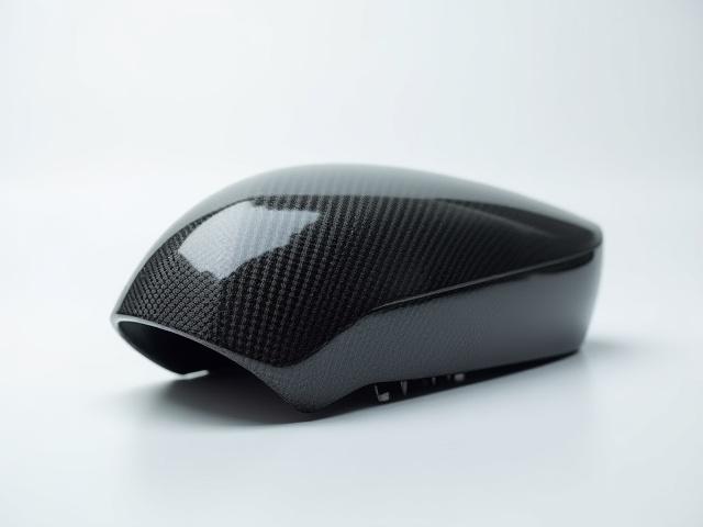 'Looks-like' aesthetic prototype of a car mirror housing, demonstrating form and assembly without final finish