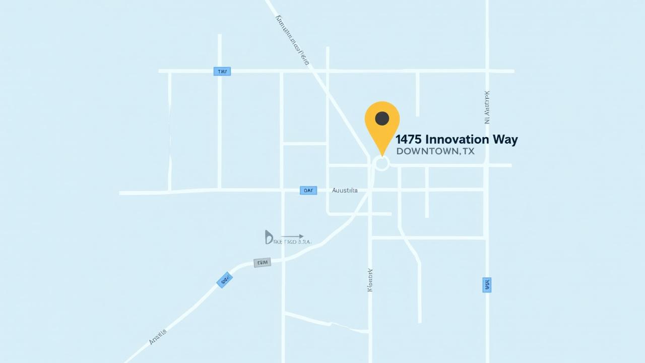 Map of Kinetic Composites location in Austin, TX