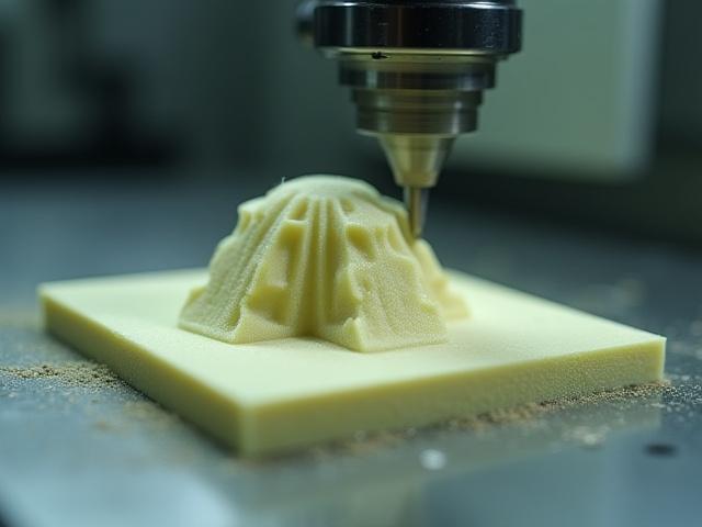 Master model of a complex aerospace part, precisely machined on a 5-axis CNC.