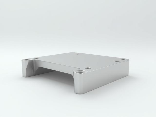 Render of the original machined aluminum aerospace bracket.